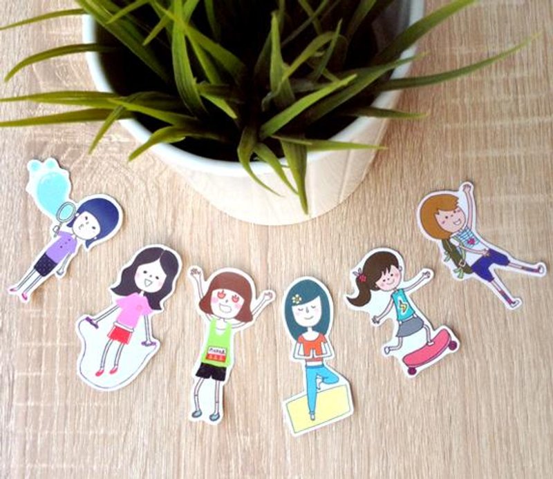 动一动贴纸 (6选1) - 贴纸 - 纸 多色