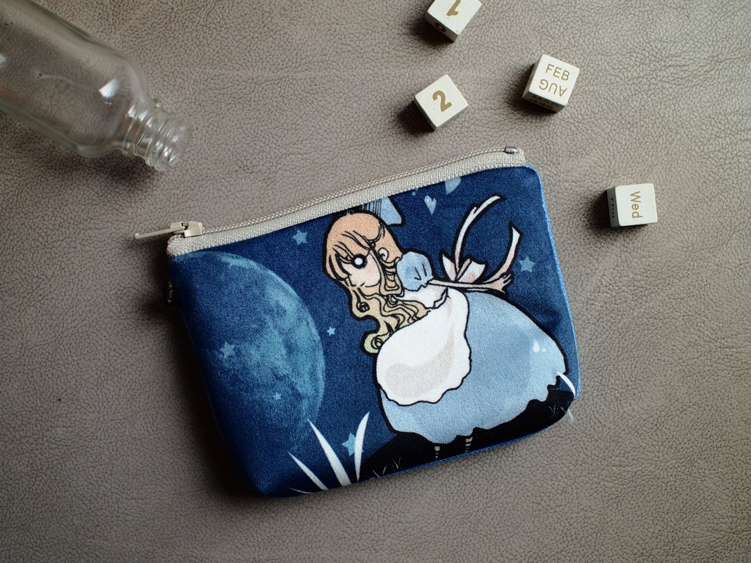 ZoeL * 夹层零钱包 *  星空Alice * 自创Alice爱丽丝插画 - 零钱包 - 其他材质 蓝色