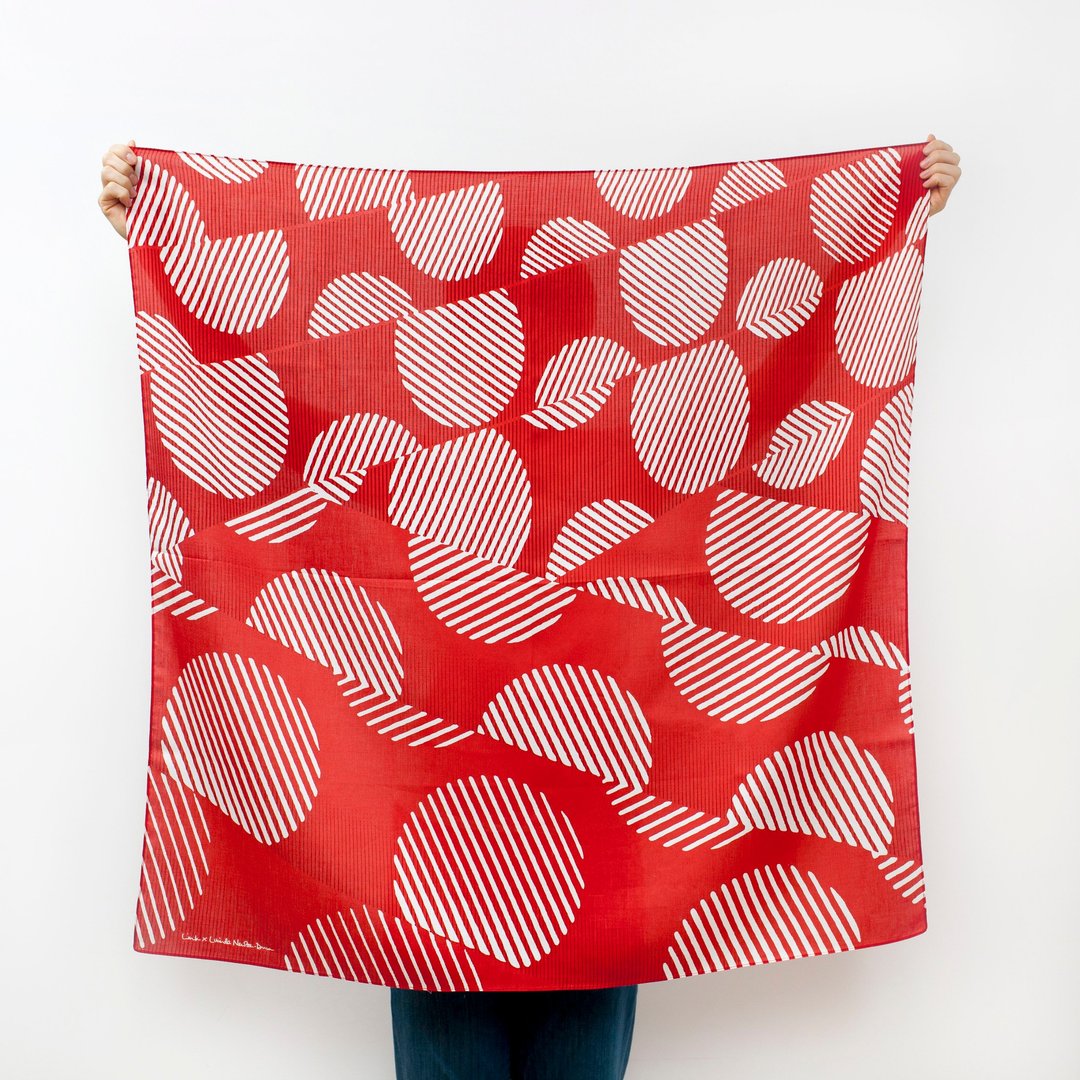 Link Dots Furoshiki 日本风吕敷 - Rust - 侧背包/斜挎包 - 棉 红色