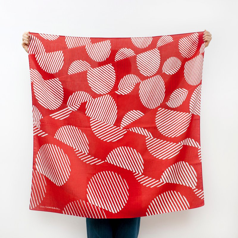 Link Dots Furoshiki 日本风吕敷 - Rust - 侧背包/斜挎包 - 棉．麻 红色