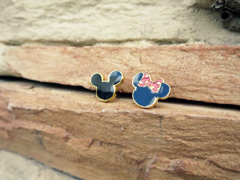 米奇米妮  手作耳环 - 耳环/耳夹 - 其他金属 