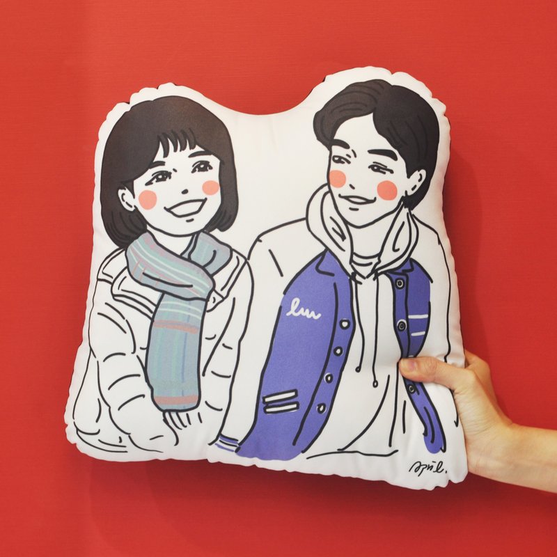 定制 AP系列插画 双人抱枕  情人/圣诞礼物推荐 - 枕头/抱枕 - 其他材质 