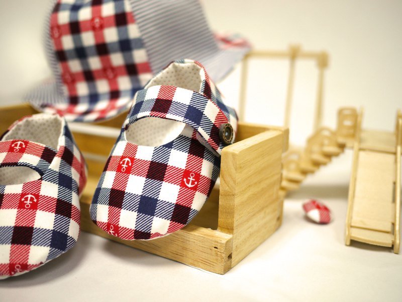 手工婴儿鞋  BABY弥月礼《小海军》 - 婴儿鞋 - 其他材质 红色