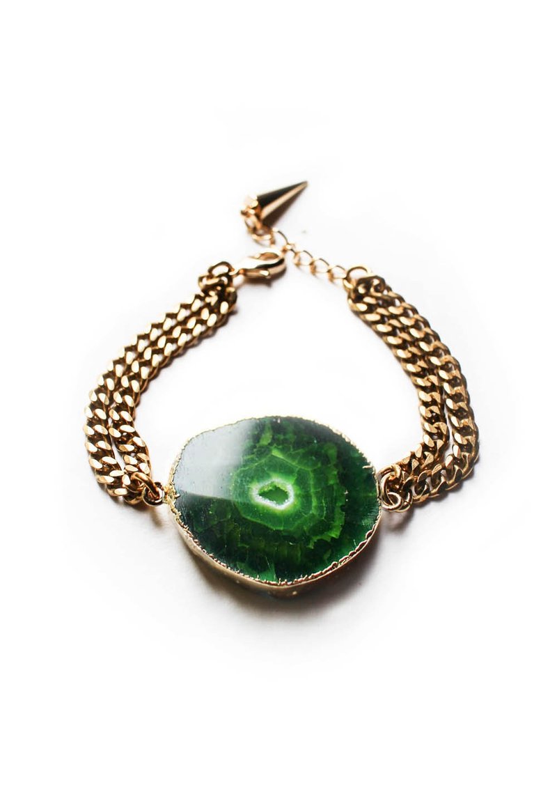 Fyntage | ZAKIYA 天然玛瑙手链(绿) - 手链/手环 - 宝石 绿色