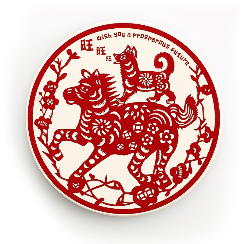 “马上旺”吸水杯垫 (开运版) - 杯垫 - 其他材质 红色