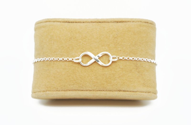 《纯银系》We do ∞ 纯手工凹制无限大纯银银链手环（Ｓ） - 手链/手环 - 其他金属 