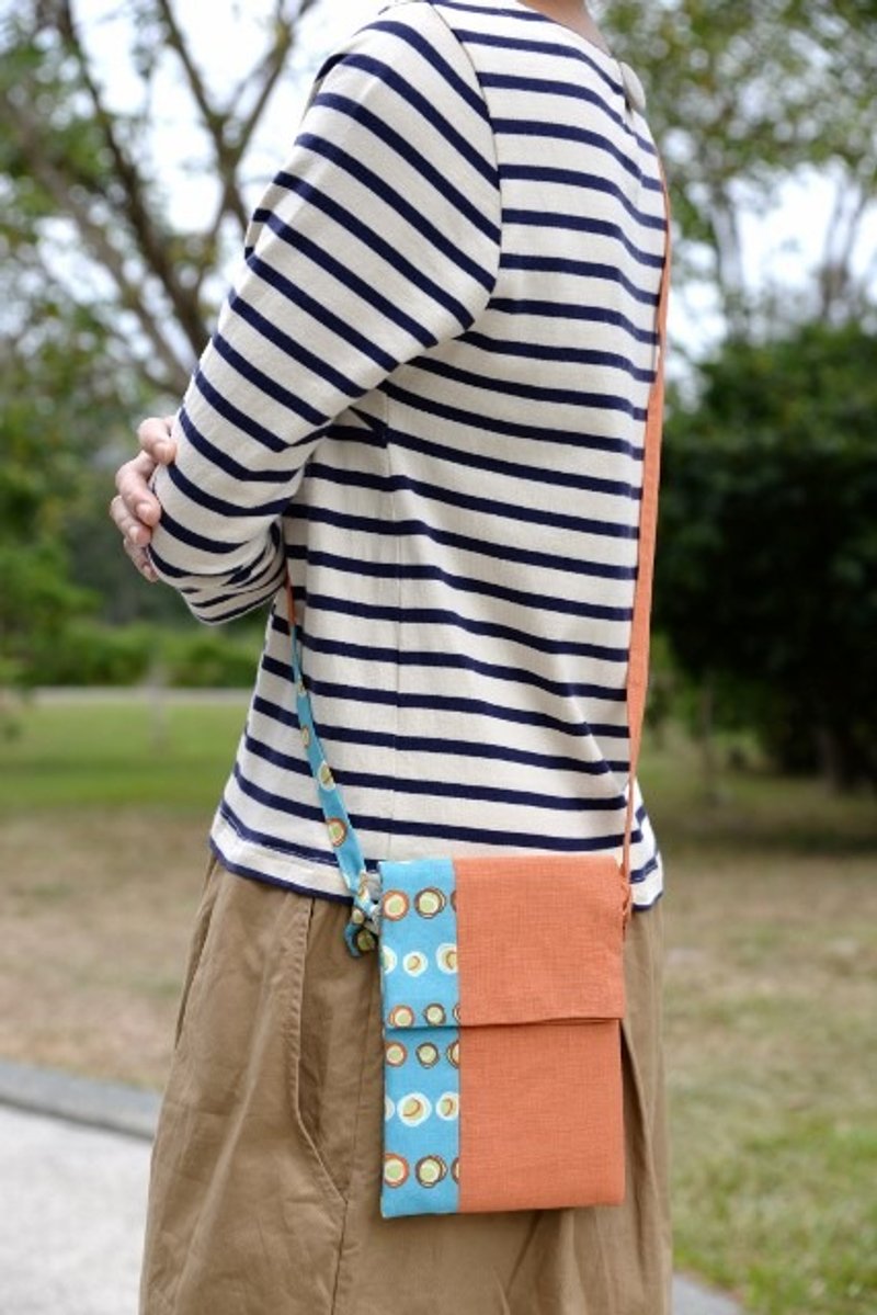 手感小小斜肩包 - 橘色普普 - 侧背包/斜挎包 - 其他材质 橘色