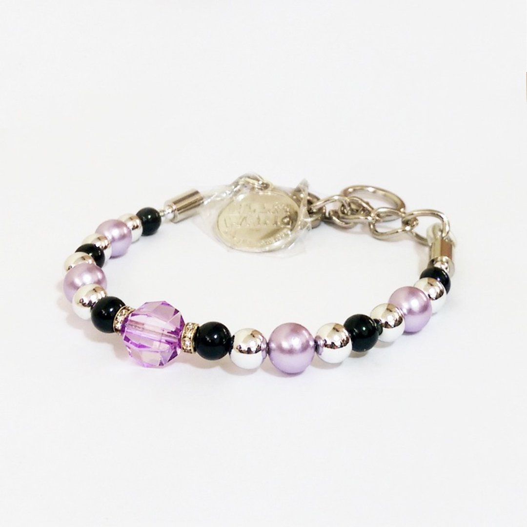 Ella Wang Design 宝石珍珠项圈-紫色 宠物项圈 时尚 手工 Size:XS~M+ - 项圈/牵绳 - 塑料 紫色