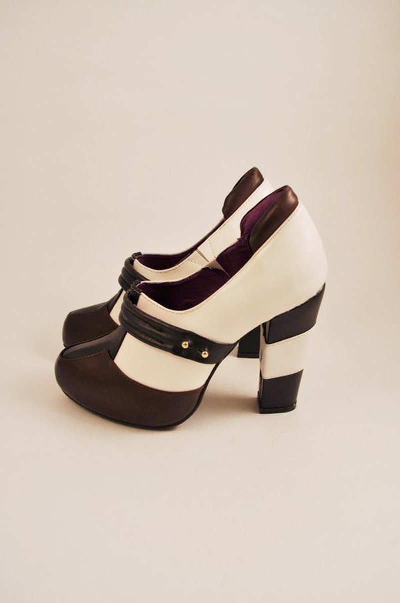 前高后高屁股翘老高．穿越时空原子高跟鞋 - 女款休闲鞋 - 其他材质 白色