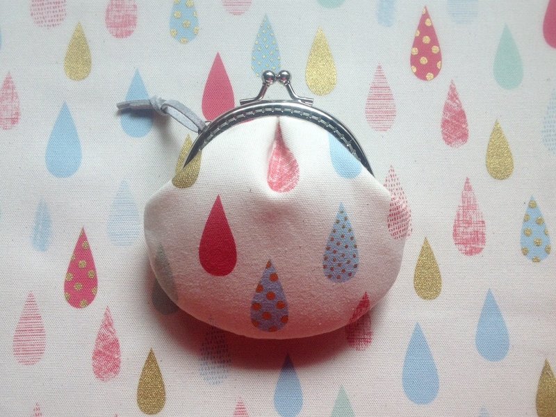 hm2。缤纷水滴 小米。贝壳 口金包 - 零钱包 - 棉．麻 白色