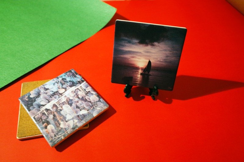 【云游视界ღ pictour】影像创作设备艺术杯垫组‘乐境之梦Paradise dream-The diamond in the sea’ - 摆饰 - 其他材质 紫色