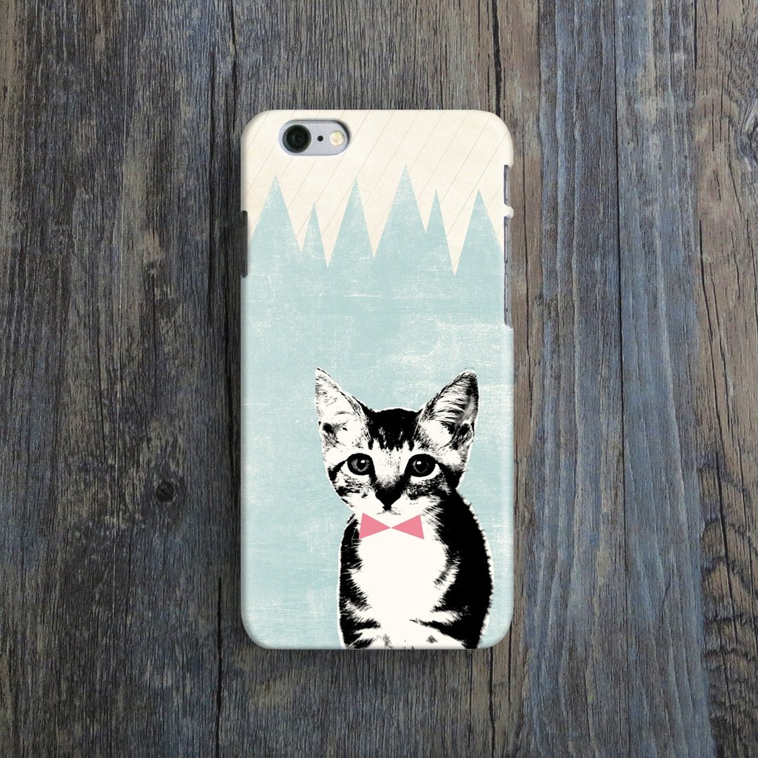 OneLittleForest - 定制手机保护壳-  iPhone 7, iPhone 6 , iPhone SE- 猫meow - 手机壳/手机套 - 塑料 蓝色