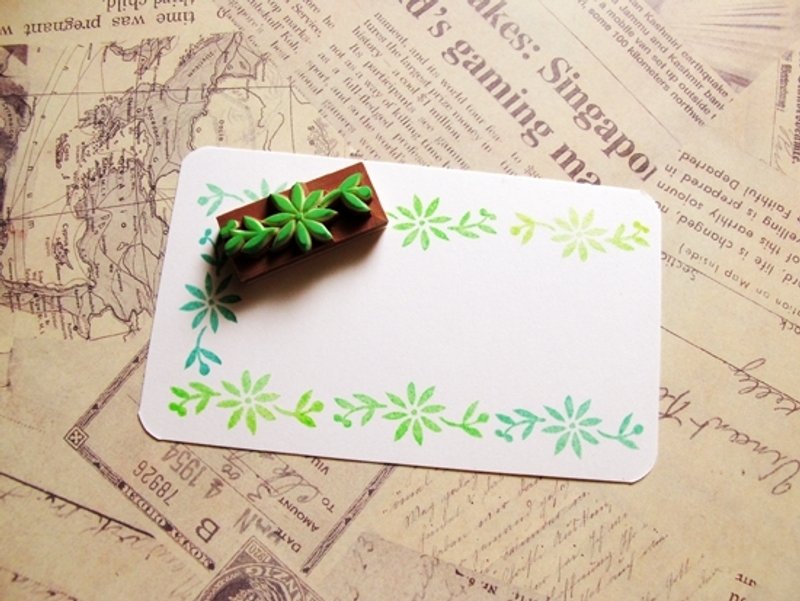 Apu手工章 实用清新可无限连续花边印章 A款 手帐印章 - 印章/印台 - 橡胶 