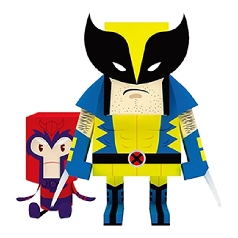 创意 纸 模型 玩具 公仔 MOMOT [ 漫威 英雄 系列 ] Wolverine 金钢狼 - 其他 - 纸 黄色