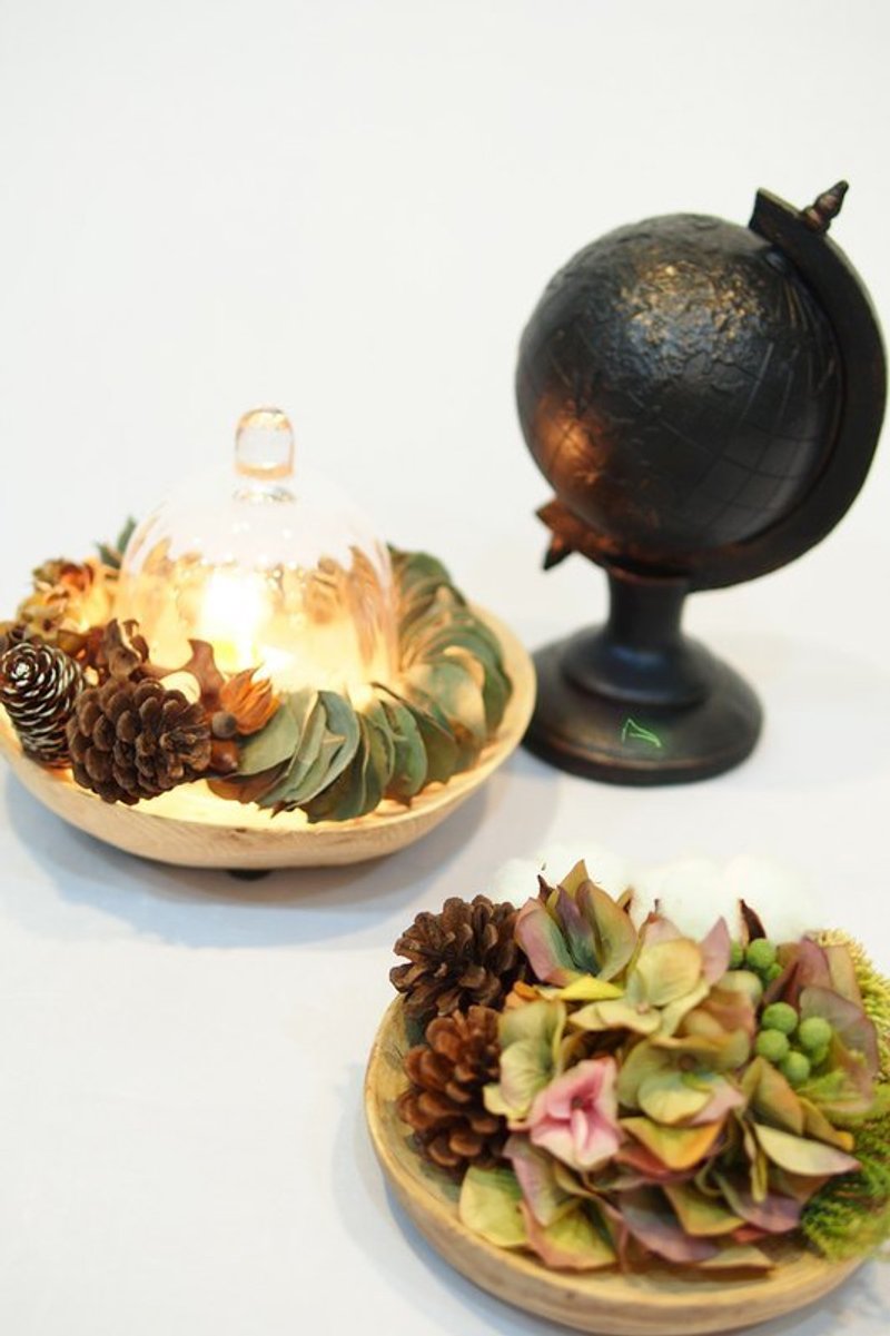 【个性灯饰】桧木盘干燥花灯饰 - 灯具/灯饰 - 其他材质 咖啡色