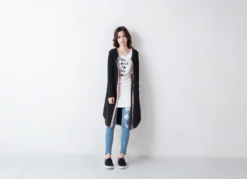 SUMI PLUS+△不收边超长版罩衫小外套▽3AF220_深灰 - 背带裤/连体裤 - 棉．麻 黑色