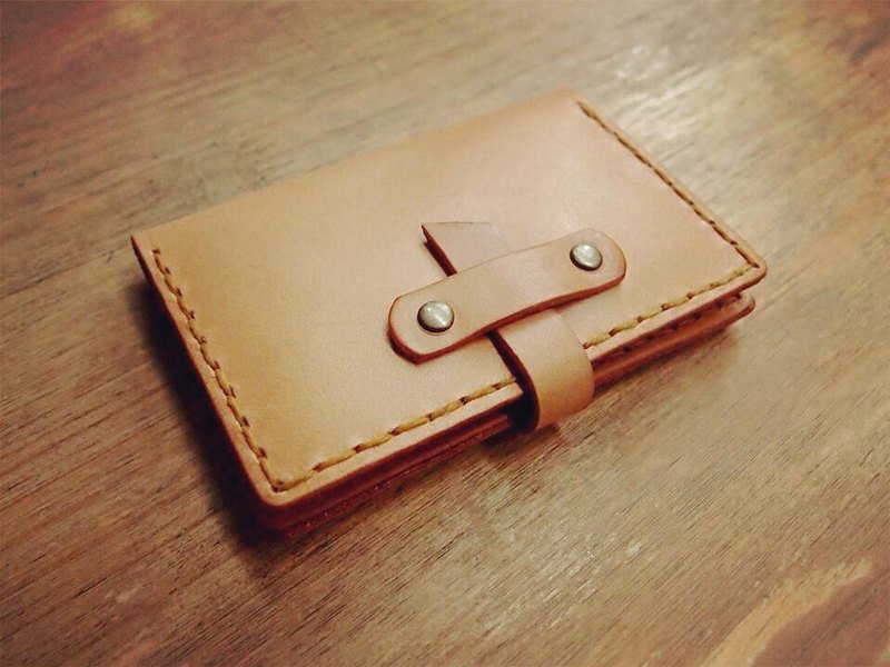 原色名片夹   （手工真皮制作） - 皮件 - 真皮 金色