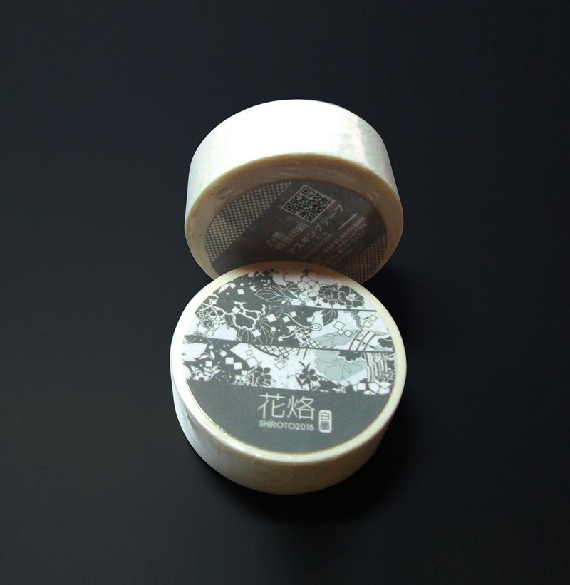 花烙-半透明白墨纸胶带 - 纸胶带 - 纸 白色