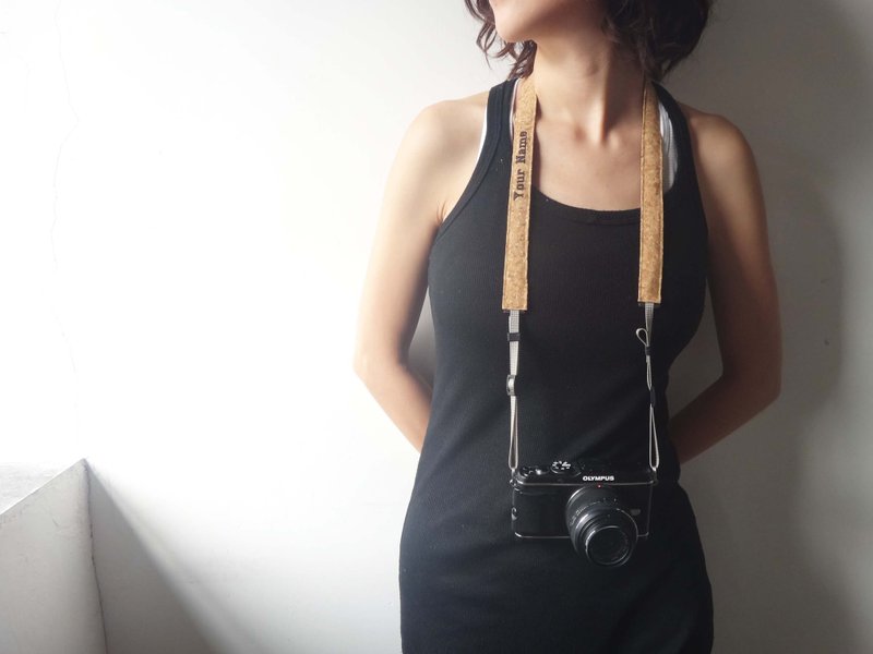 Paralife 属于自己的软木相机背带 2cm 手工量身订造长短+缝名字 - 相机 - 木头 