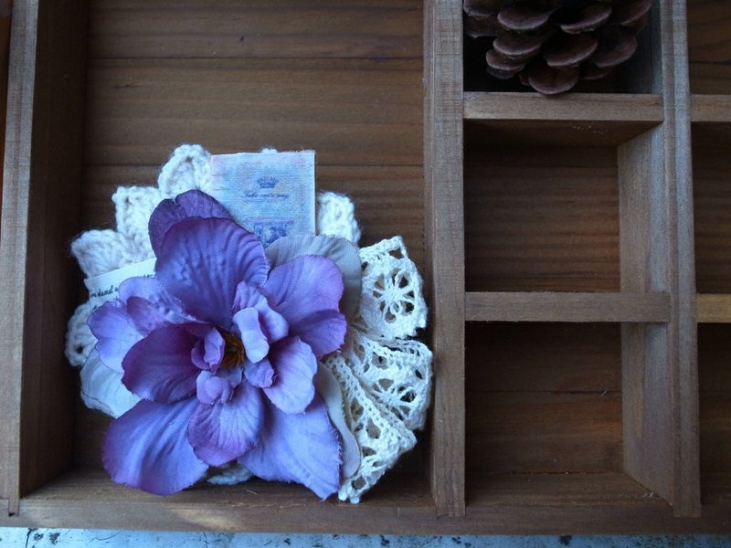 盛夏~紫色大理花两用发饰/项炼 - 发饰 - 其他材质 紫色