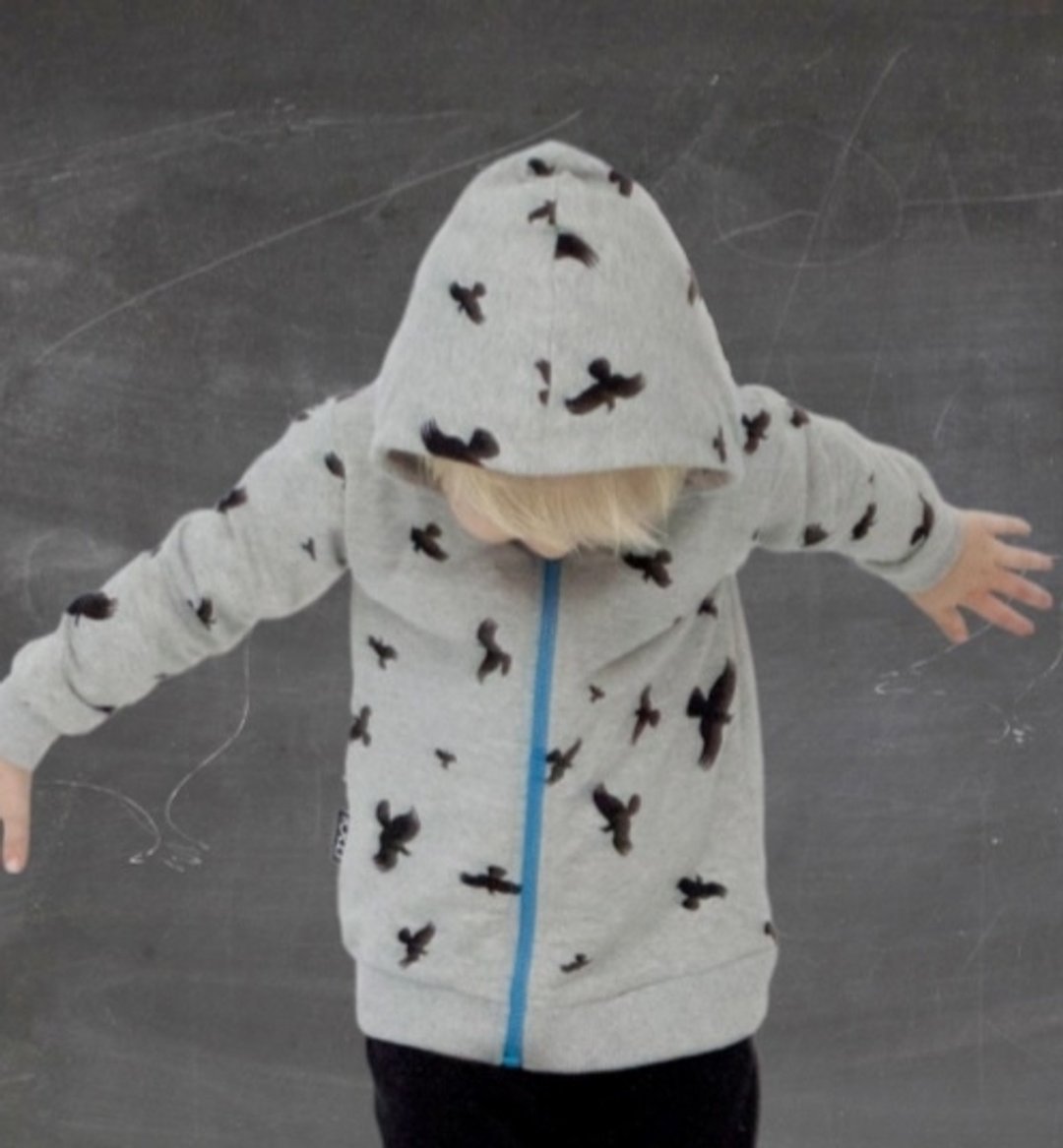 2014 秋冬 mói 满版渡鸭连帽外套(黑/灰)/Bird Hoody jacket - 其他 - 棉 黑色