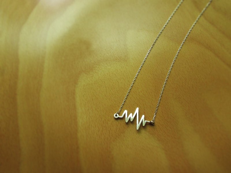 heartbeat necklace_心跳项链 | mittag jewelry | 设计师手工 - 项链 - 银 银色