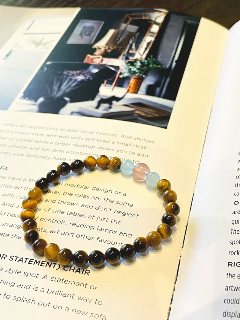 蓦然(手环系列)黄虎眼石--财富 - 手链/手环 - 宝石 金色