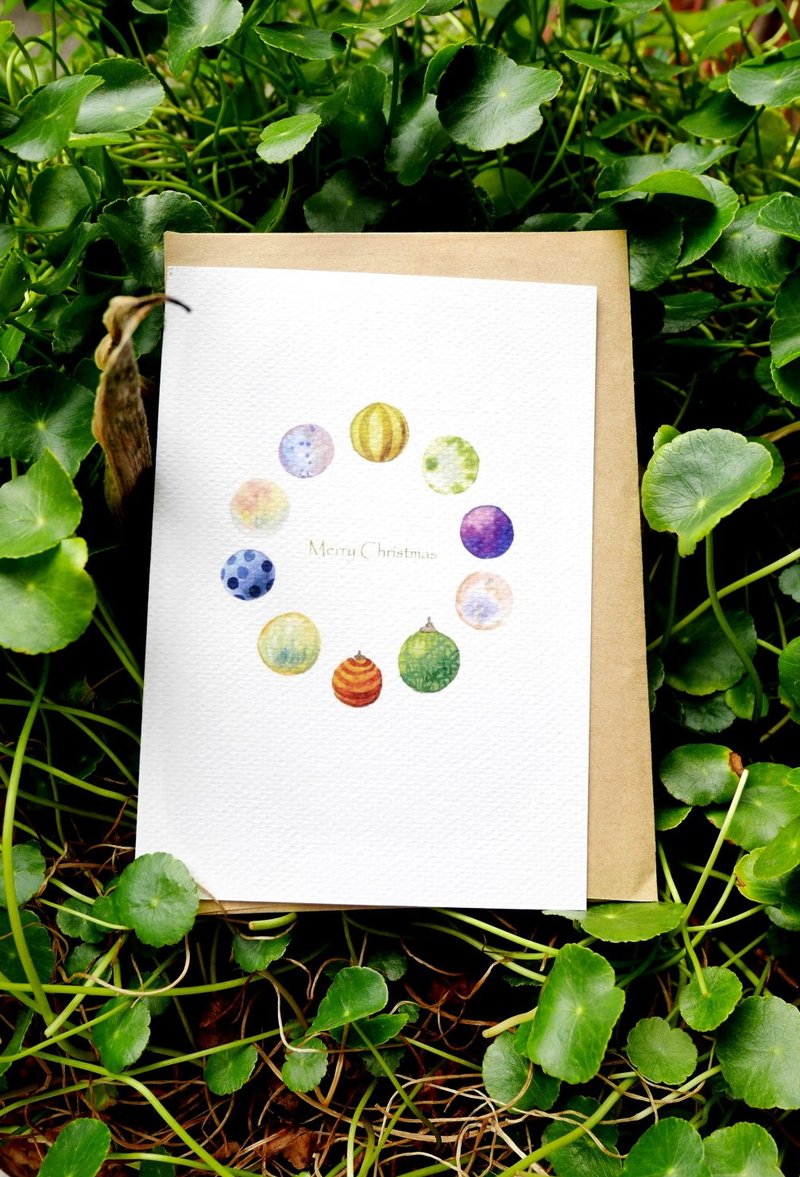 圣诞彩球明信片/卡片 - 卡片/明信片 - 纸 多色