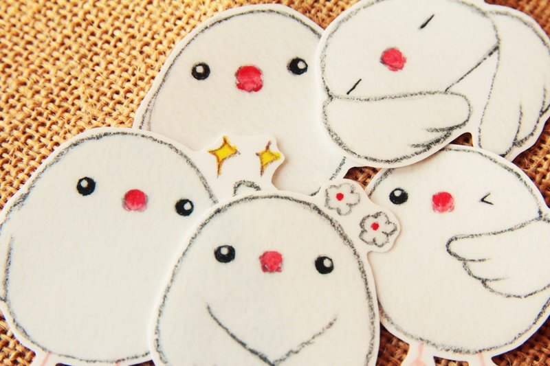 白文鸟 贴纸组 - 贴纸 - 防水材质 