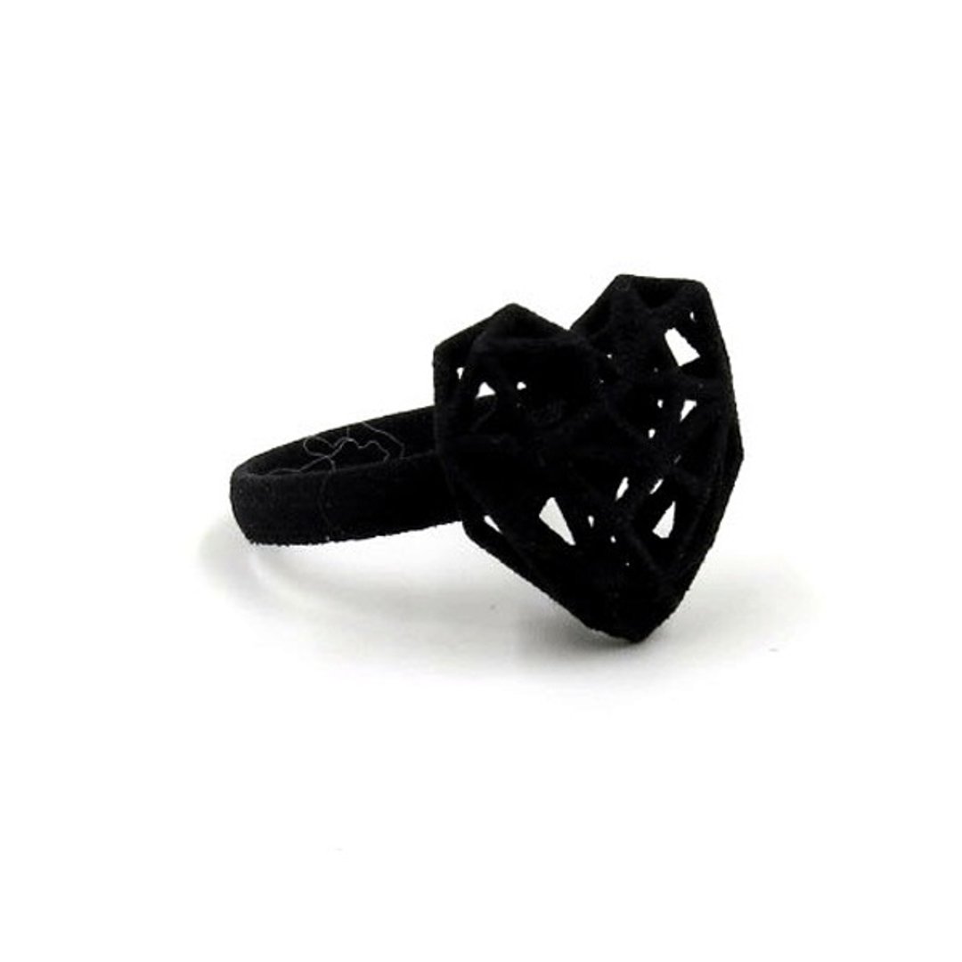 3D打印饰物介指 - 三维打印 x Cell Heart Ring - 戒指 - 其他材质 多色