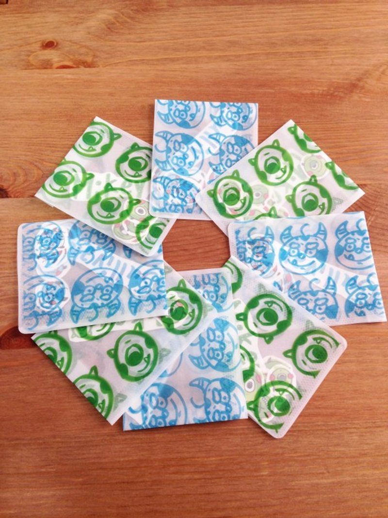 蓝蓝绿绿贴纸组 - 贴纸 - 纸 多色