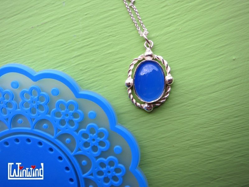 翼想维多利亚风宝石银墬-蓝玉瓍 - 项链 - 宝石 蓝色