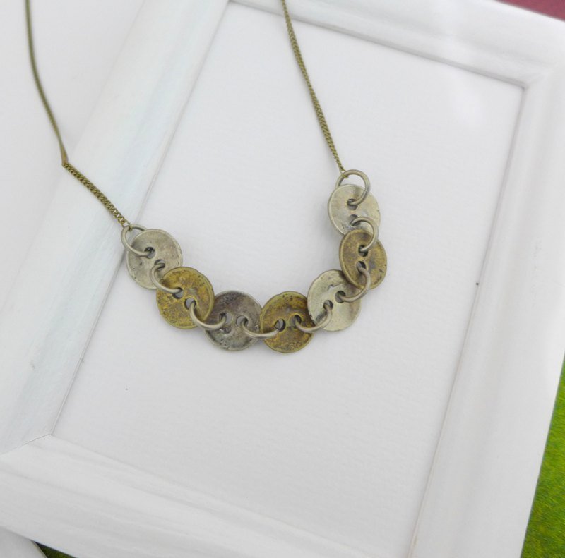 【N.U. Studio】小裁缝 钮扣钮扣 长项炼 - 长链 - 其他金属 