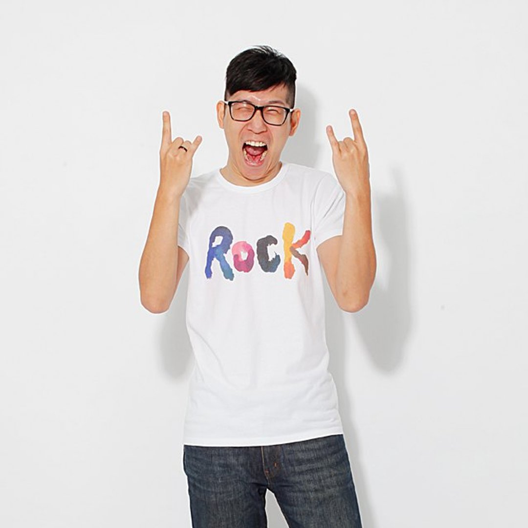 ROCK夏日摇滚 蜜桃棉 男T - 男装上衣/T 恤 - 棉 白色