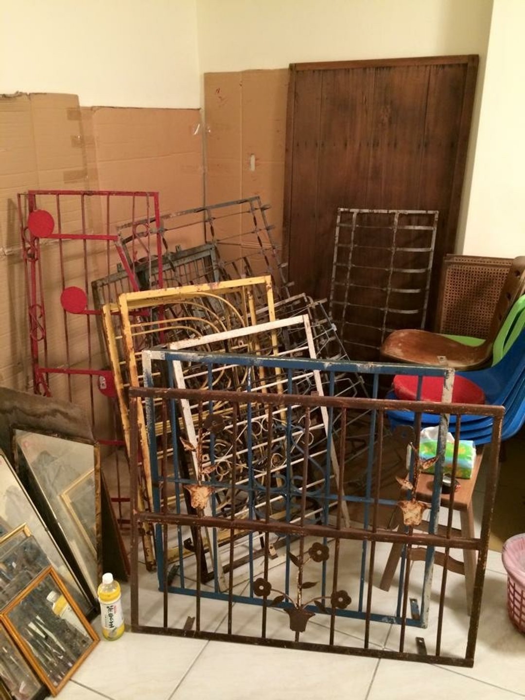 古董老品各式铁窗花窗普普风工业风loft北欧风eames眷村乡村zakka杂货ikea咖啡古着文创轻食摄影怀旧多肉园艺 - 其他家具 - 其他金属 多色