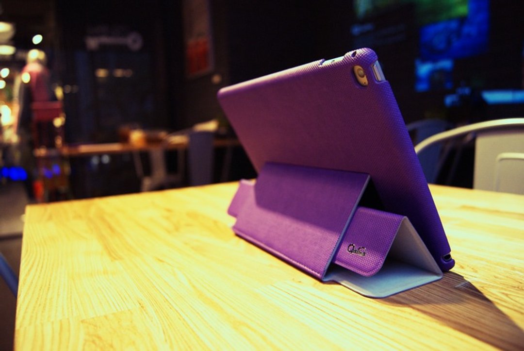 Optima iPad Air 2 侧掀式保护壳 针织系列 紫 - 平板/电脑保护壳 - 人造皮革 紫色