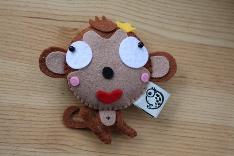 《Hello Zoo》淘气猴。不织布磁铁吸 - 冰箱贴/磁贴 - 其他材质 