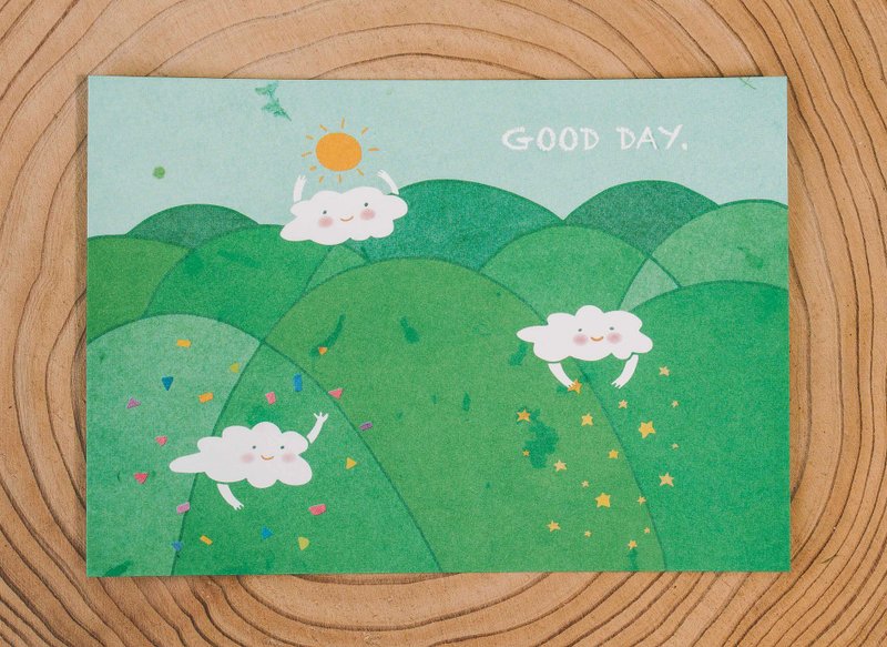 明信片-Good Day - 卡片/明信片 - 纸 绿色