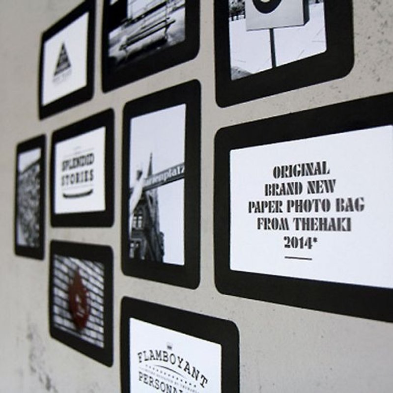 Dessin x Thehaki-壁面装饰4X6纸相框组(9入)-时尚黑,THK25720 - 画框/相框 - 纸 黑色