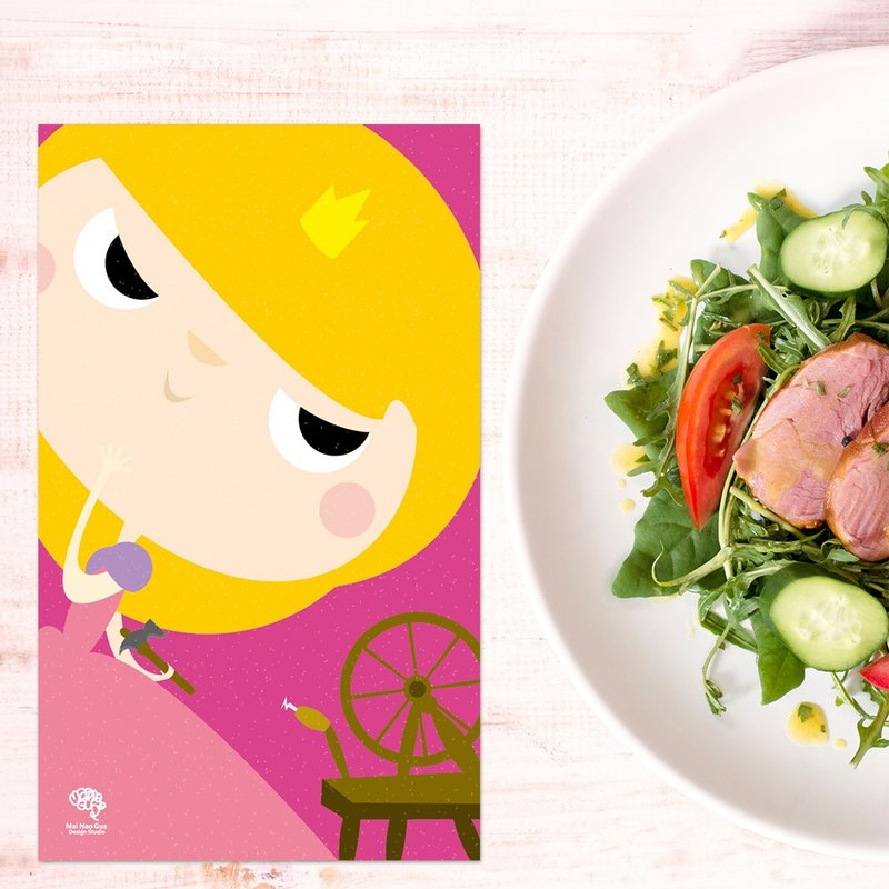 长大明信片 - 睡美人 - 卡片/明信片 - 纸 粉红色