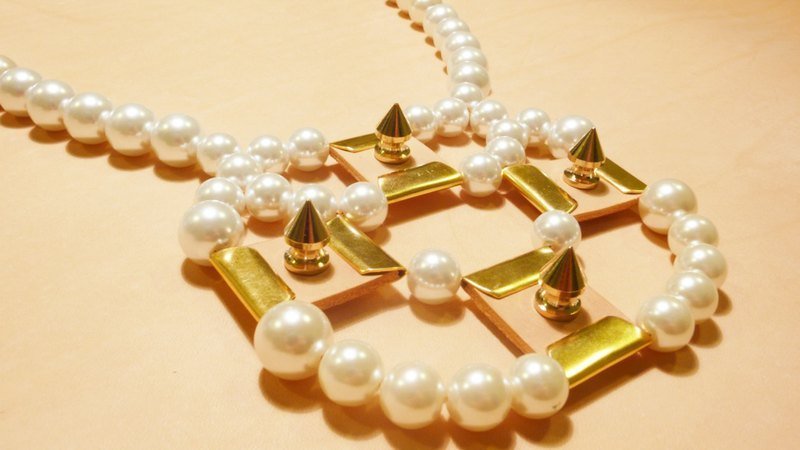 white pearl necklace - 项链 - 其他材质 