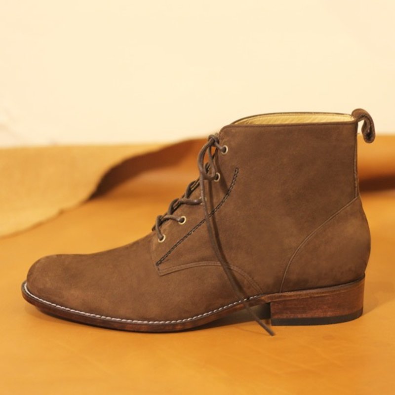 林果良品 日本军靴复刻版 深咖啡 - 男款休闲鞋 - 真皮 咖啡色