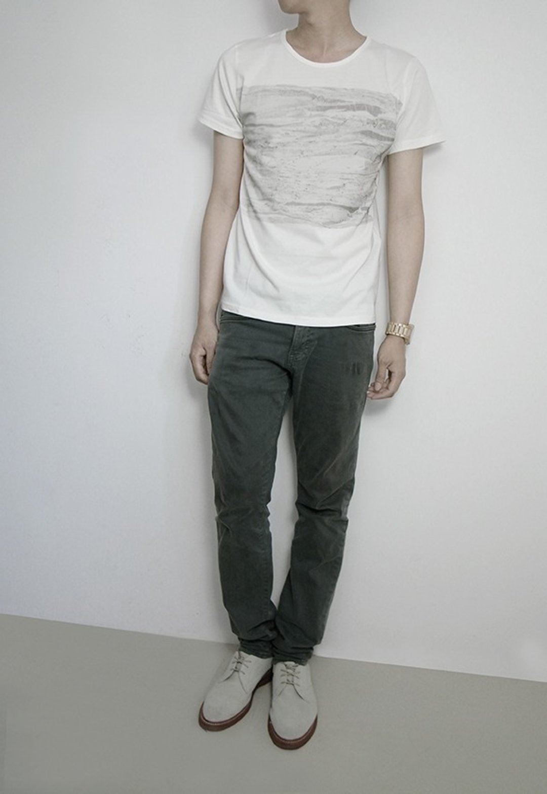 I . A . N Design 无状态 男装 有机棉短袖T Organic Cotton - 中性连帽卫衣/T 恤 - 棉 白色