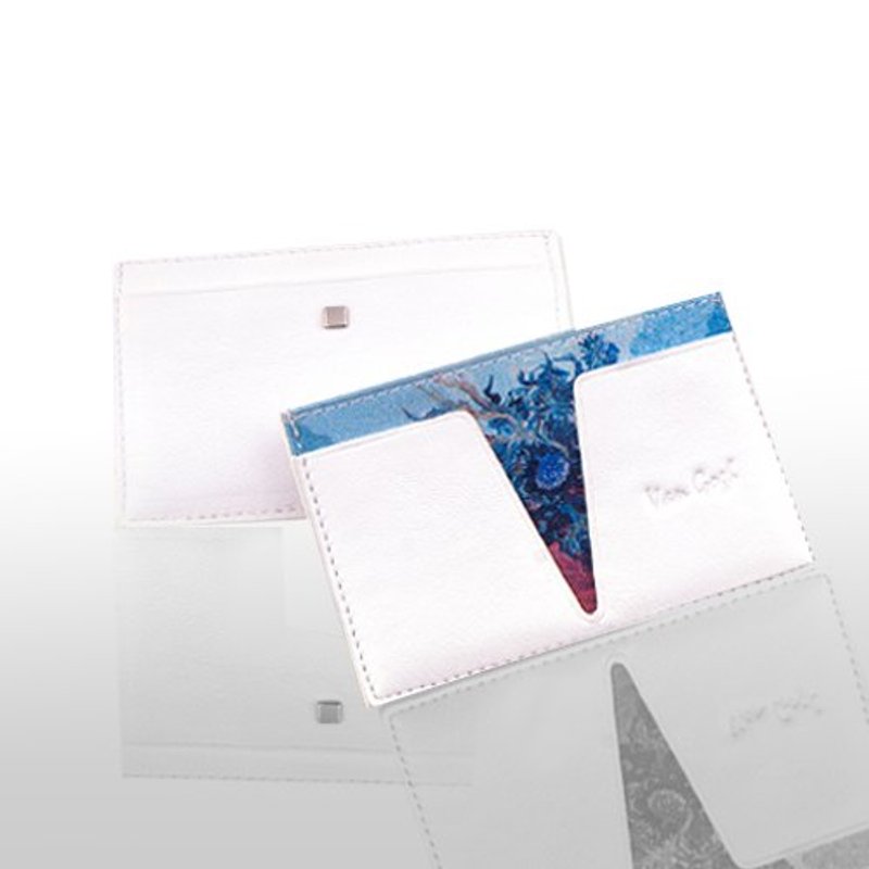 梵谷典藏名画悠游卡夹-蓟花 - 证件套/卡套 - 真皮 白色