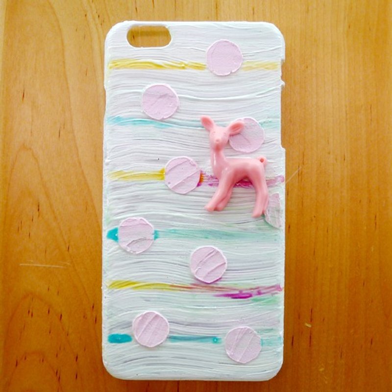 麋鹿彩绘手机壳 - 手机壳/手机套 - 压克力 粉红色