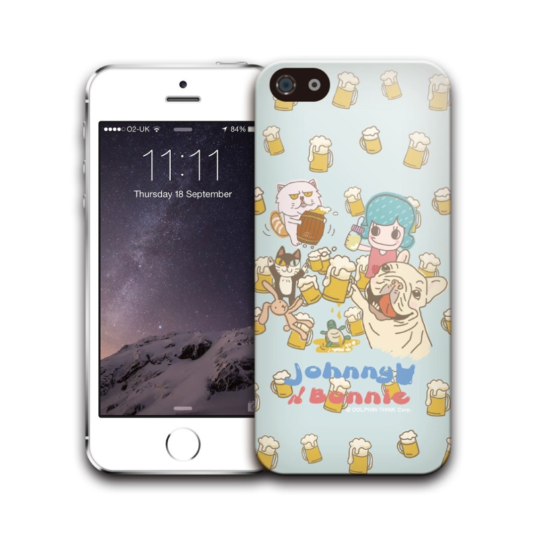 PIXOSTYLE iPhone 5/5S 3D侧边包覆保护壳 - Johnny&Bonnie PSIP5S3D-312 - 手机壳/手机套 - 塑料 多色