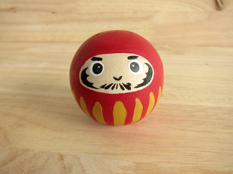 可爱木制不倒翁 - 玩偶/公仔 - 木头 多色