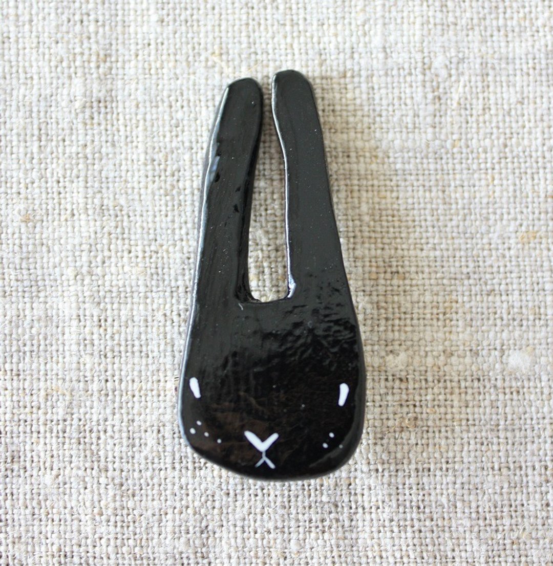 Blackness brooch - 胸针 - 粘土 黑色