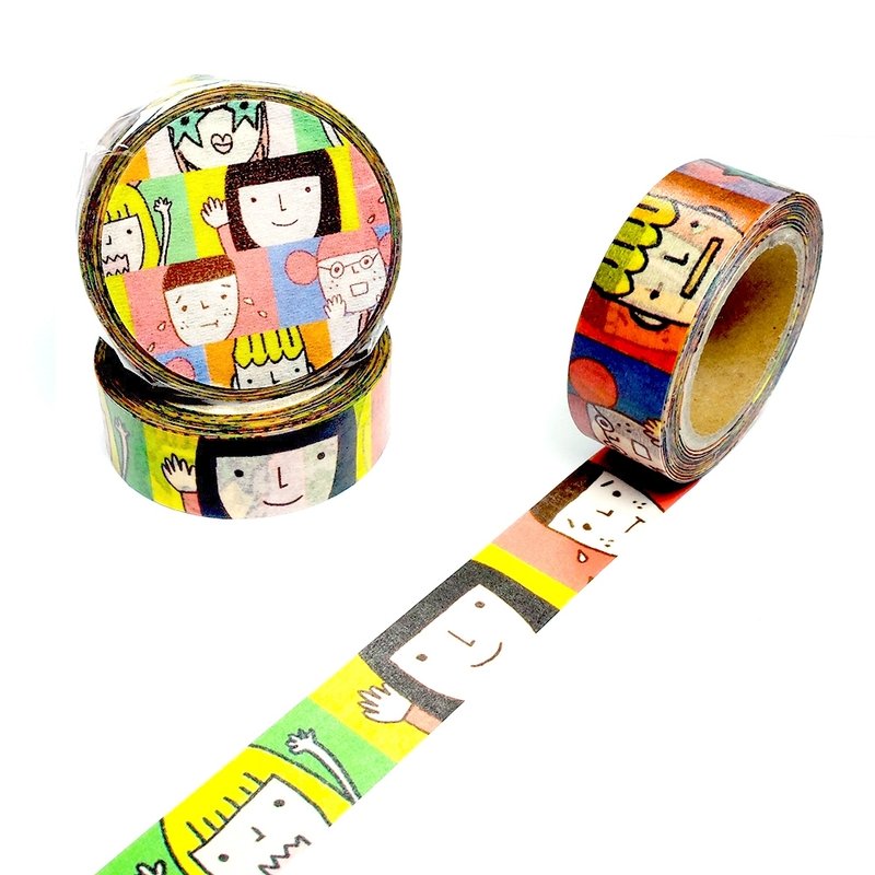 右手超人纸胶带-脸 - 纸胶带 - 纸 多色