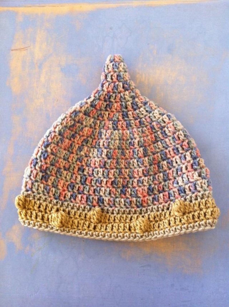 Beige Dots  LL  pointy australia gnome beanie  pixie handmade aust - 帽子 - 压克力 多色